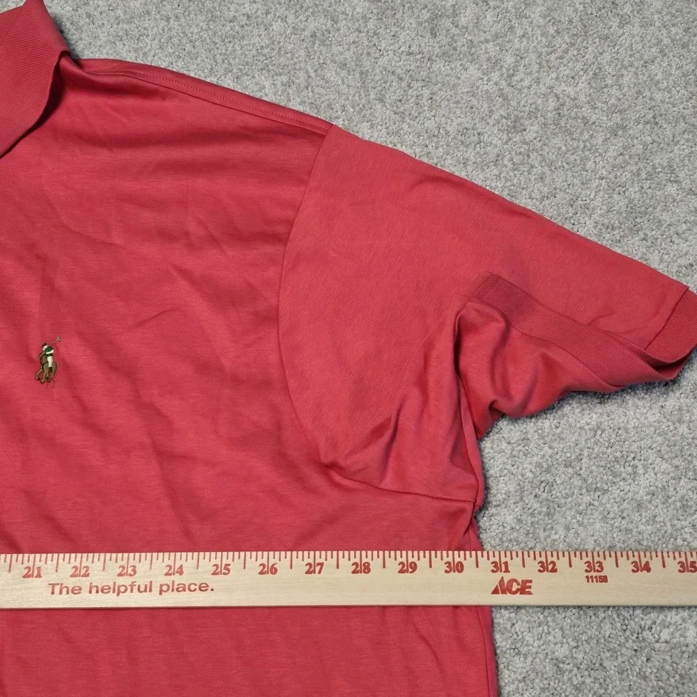Polo Ralph‎ Lauren Men's Polo Shirt 4XB Pink Classic Fit Short Sleeve Cotton